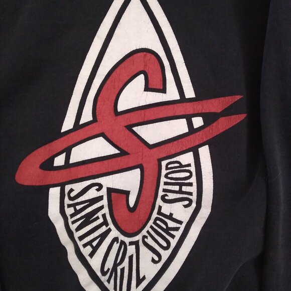 90s Vintage Santa Cruz Surf Shop Hoodie/Sweatshirt - Picture 5 of 12